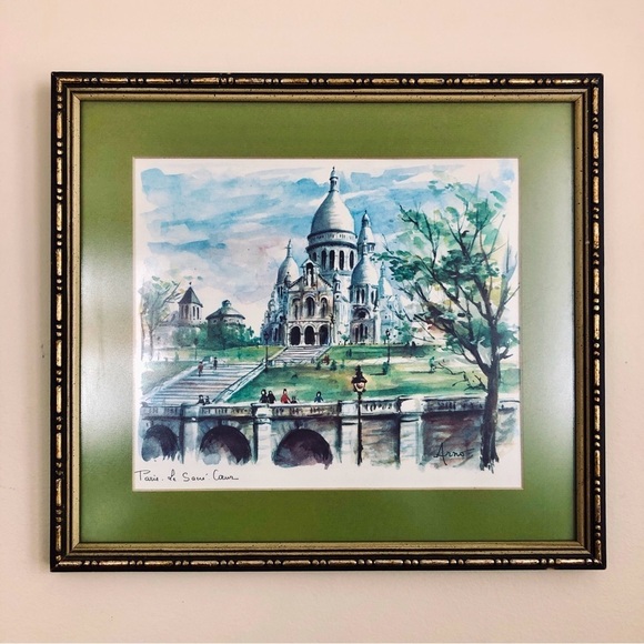 VINTAGE Arno Paris Le Sacre Coeur print - Picture 1 of 10